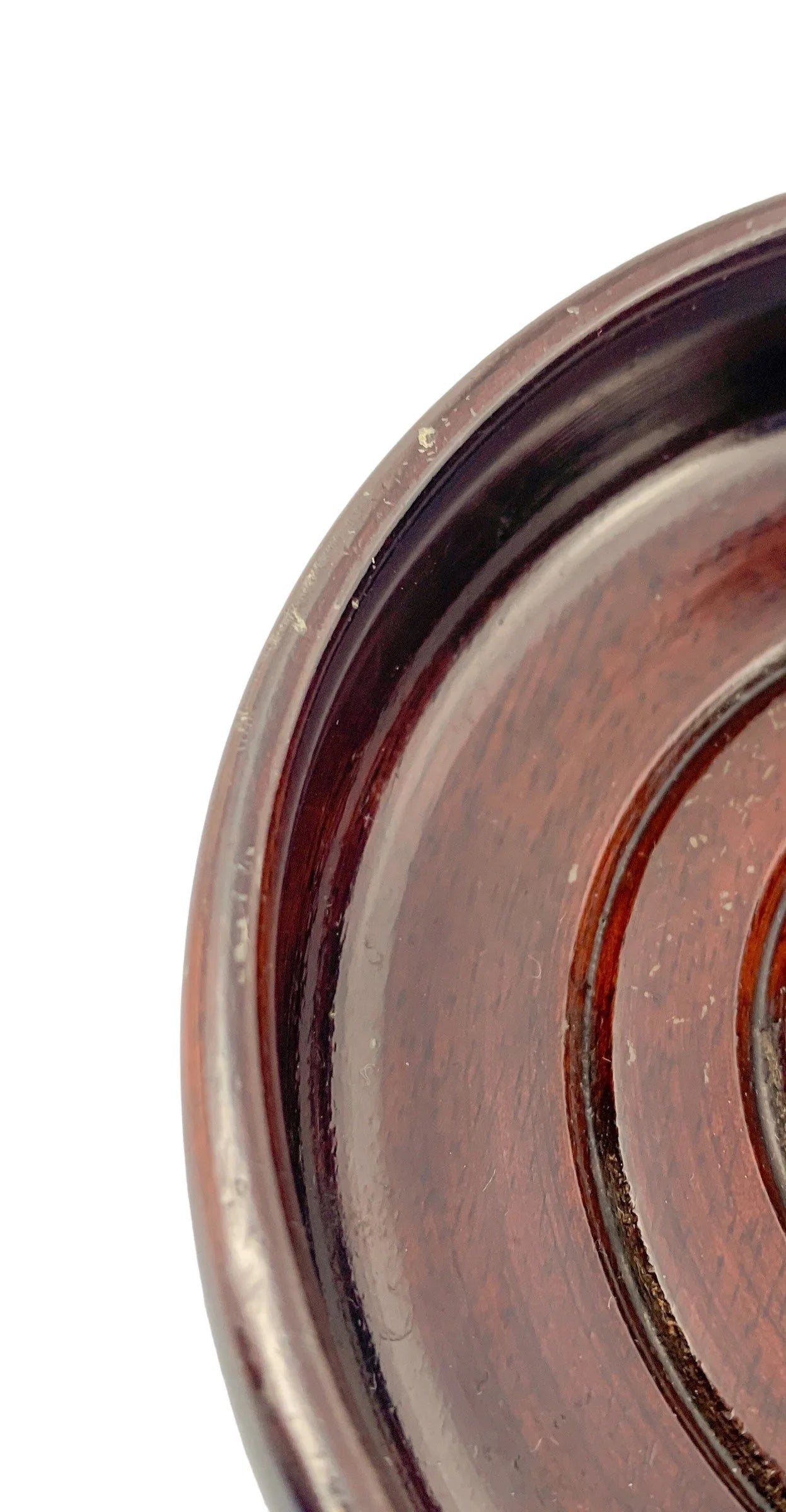 Vintage sterling silver and mahogany wood wine bottle coaster