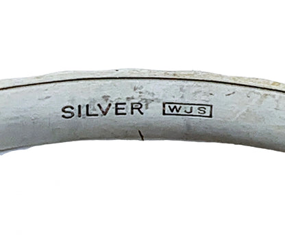 1970’s sterling silver child's adjustable “belt” bracelet with buckle detail and faceted decoration