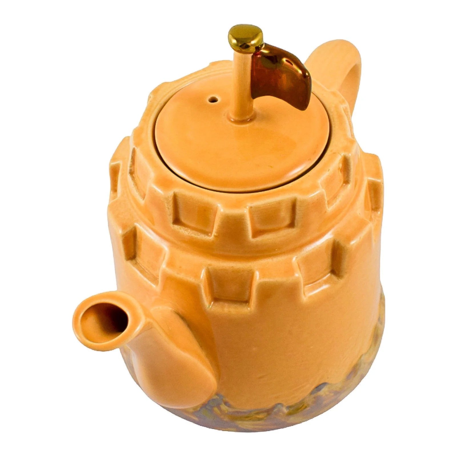 Vintage Kiln Cottage Pottery handmade nautical novelty teapot "sea fort" design