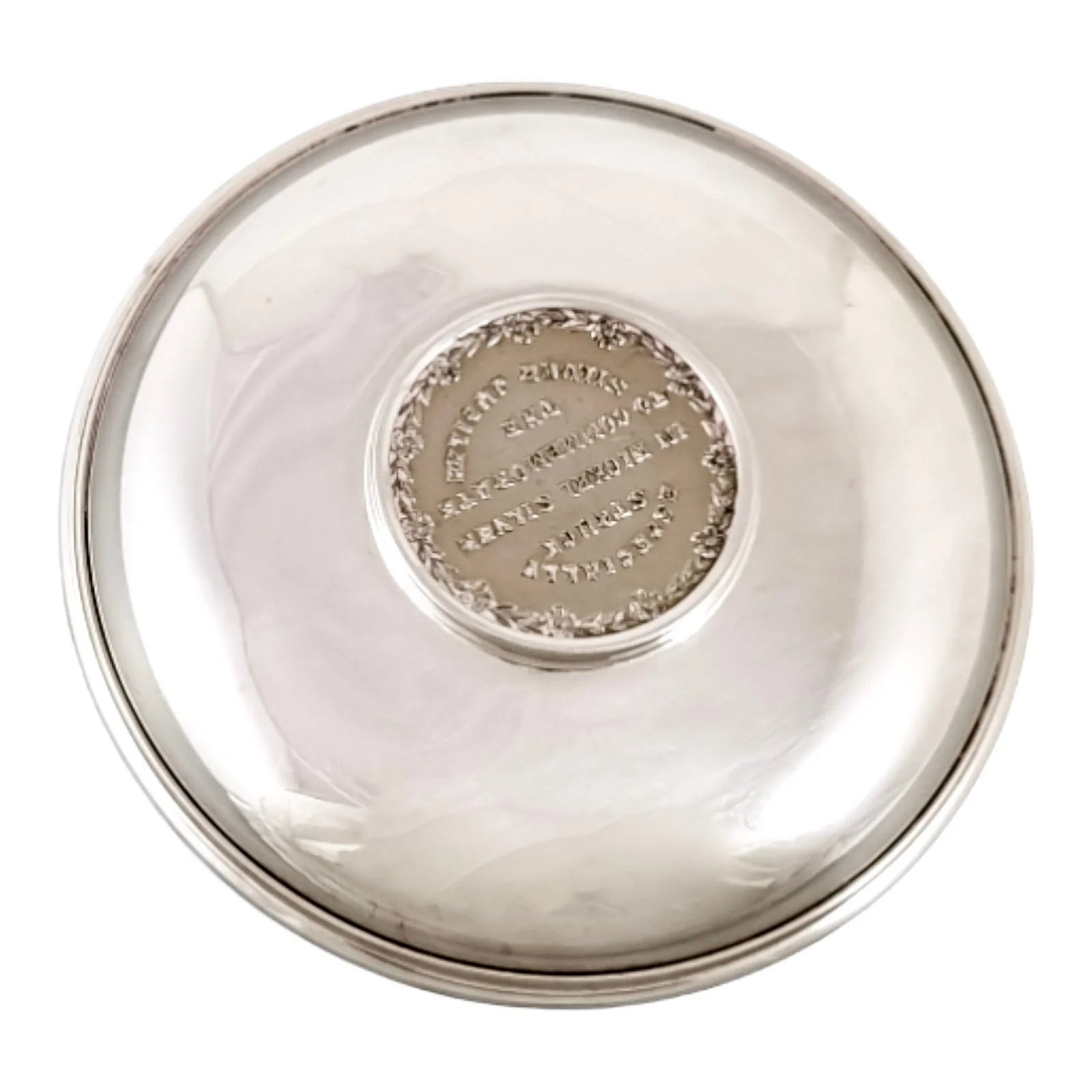 Sterling silver coin pin dish for Queen Elizabeth II's Silver Jubilee, 1977