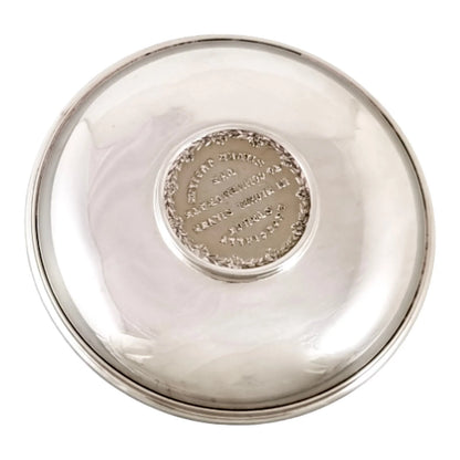 Sterling silver coin pin dish for Queen Elizabeth II's Silver Jubilee, 1977