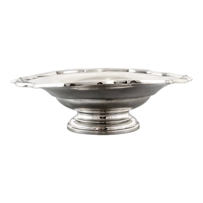 Vintage 1940’s sterling silver bon bon pedestal dish, candy / nut / snack bowl with fluted edges