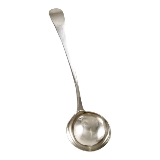 18th century George III Charles Hougham sterling silver sauce ladle, 1792