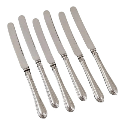 Mappin & Webb sterling silver Art Deco 12pc 6 person dessert fruit cutlery set, 1936