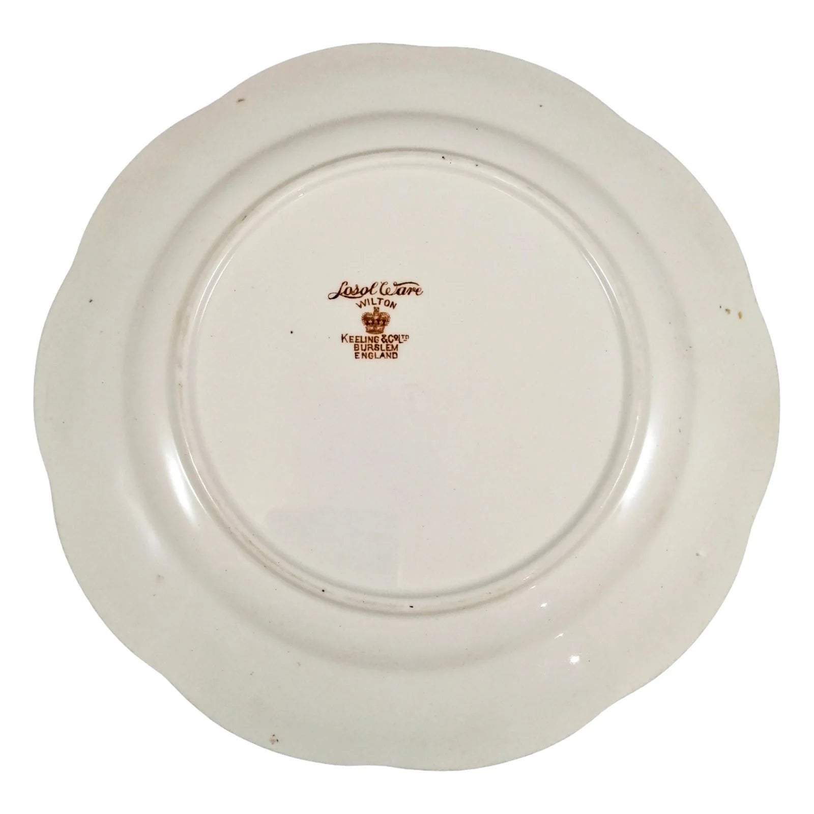 Edwardian Chinoiserie Losol Ware Wilton peacock and chrysanthemum dinner plate