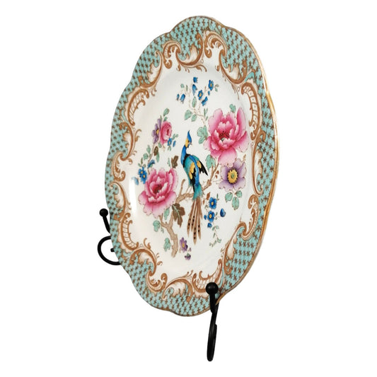 Edwardian Chinoiserie Losol Ware Wilton peacock and chrysanthemum dinner plate