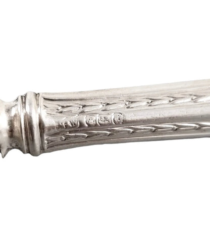 Mappin & Webb sterling silver Art Deco 12pc 6 person dessert fruit cutlery set, 1936