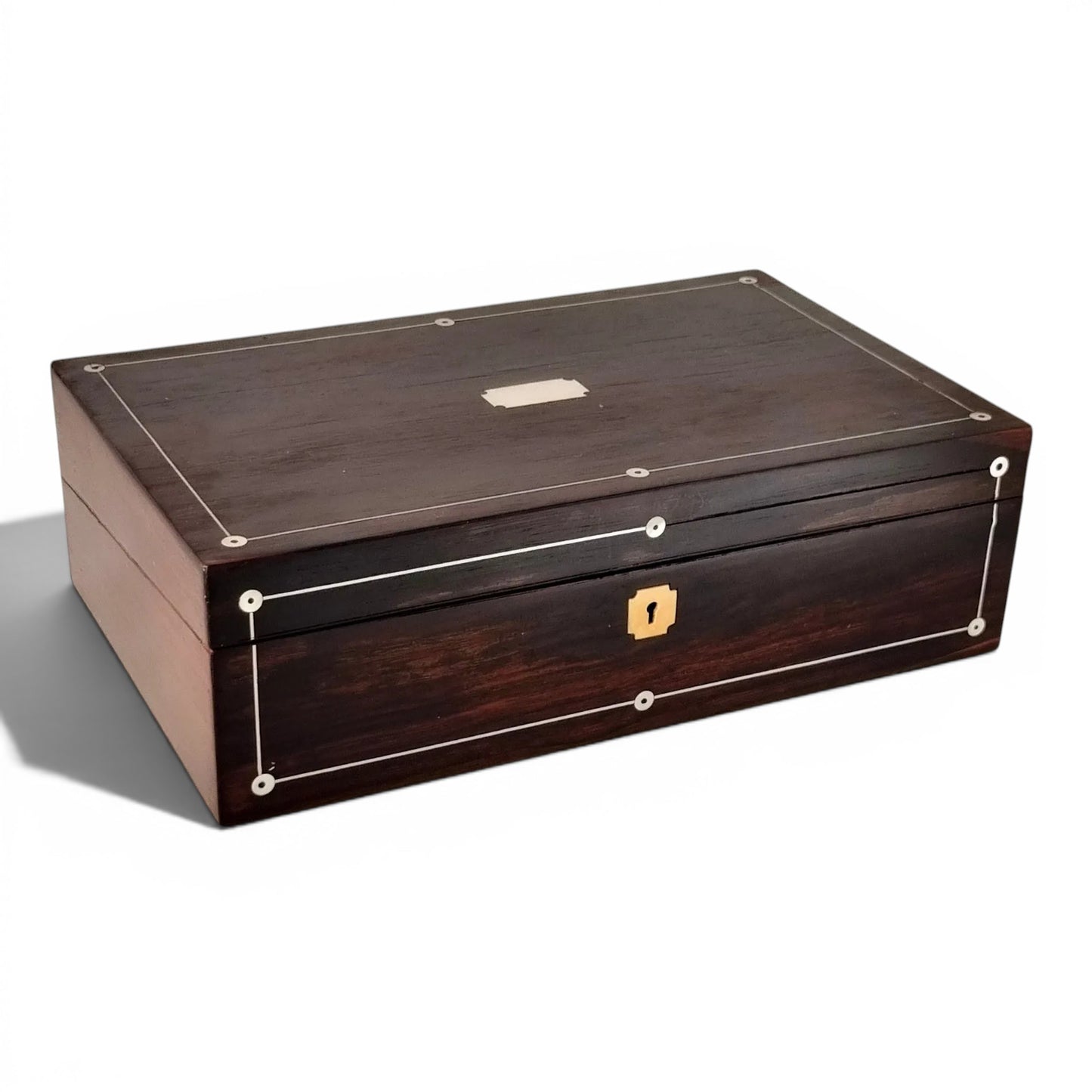 Victorian rosewood writing slope, converted keepsake box