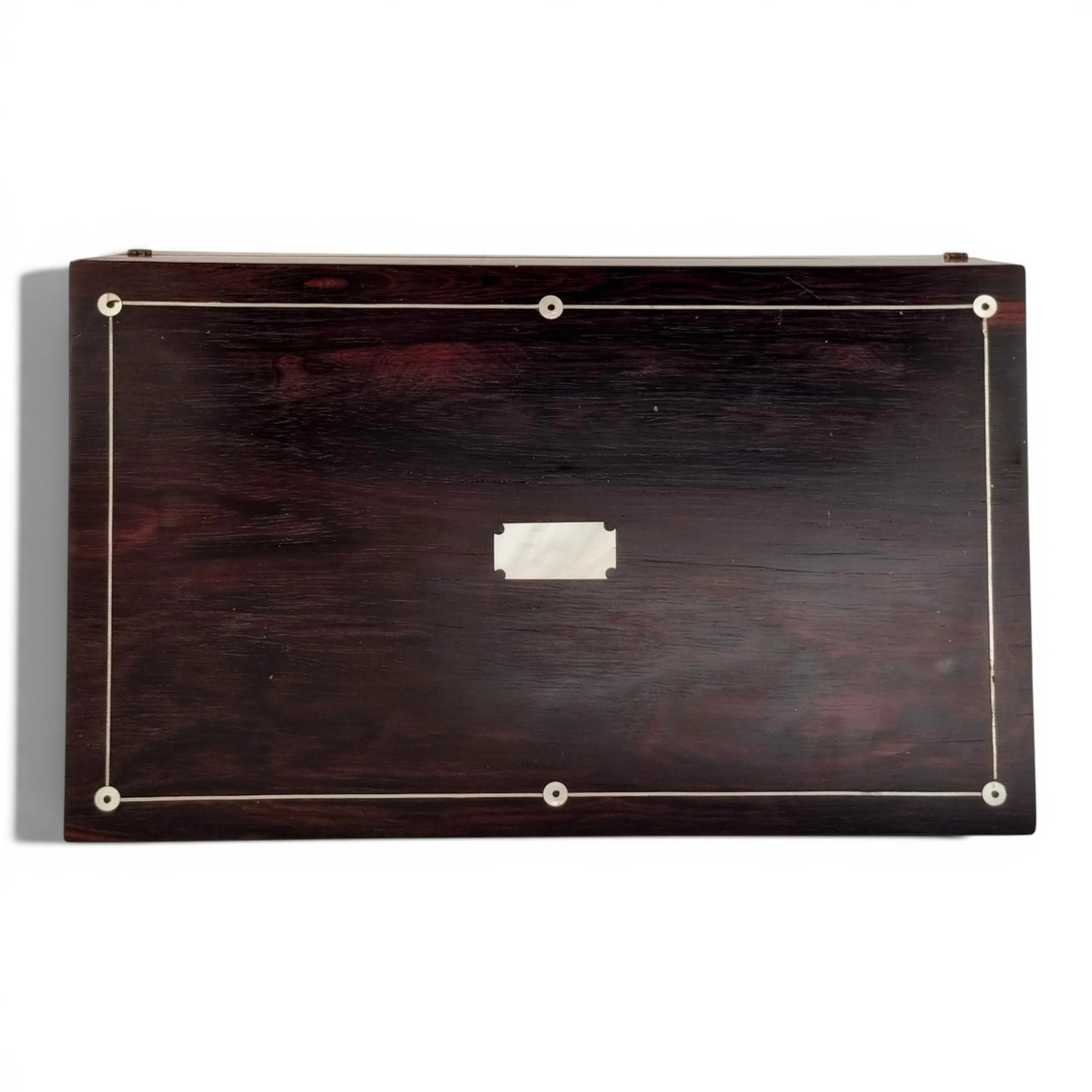 Victorian rosewood writing slope, converted keepsake box