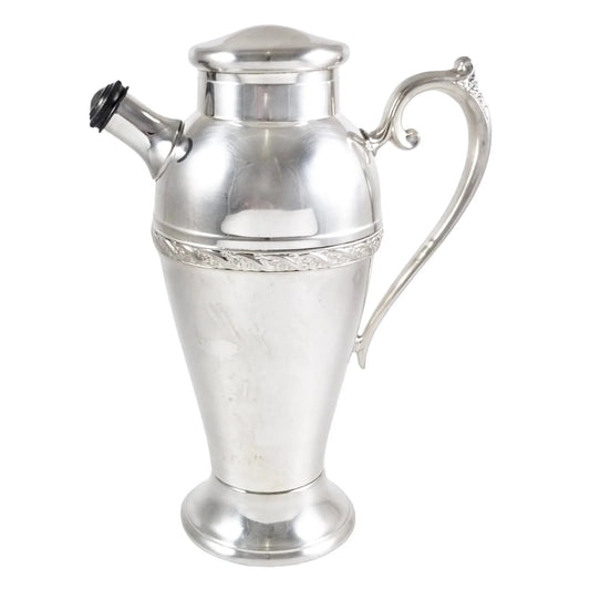 Wm. Rogers & Son huge Art Deco 1.5 L silver plated cocktail shaker “Spring Flower” 2068