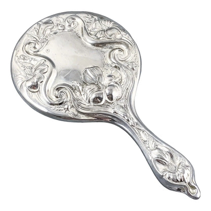 Vintage Marilyn Monroe silver plated 3 piece vanity dressing table set – Art Nouveau mirror, brush, comb
