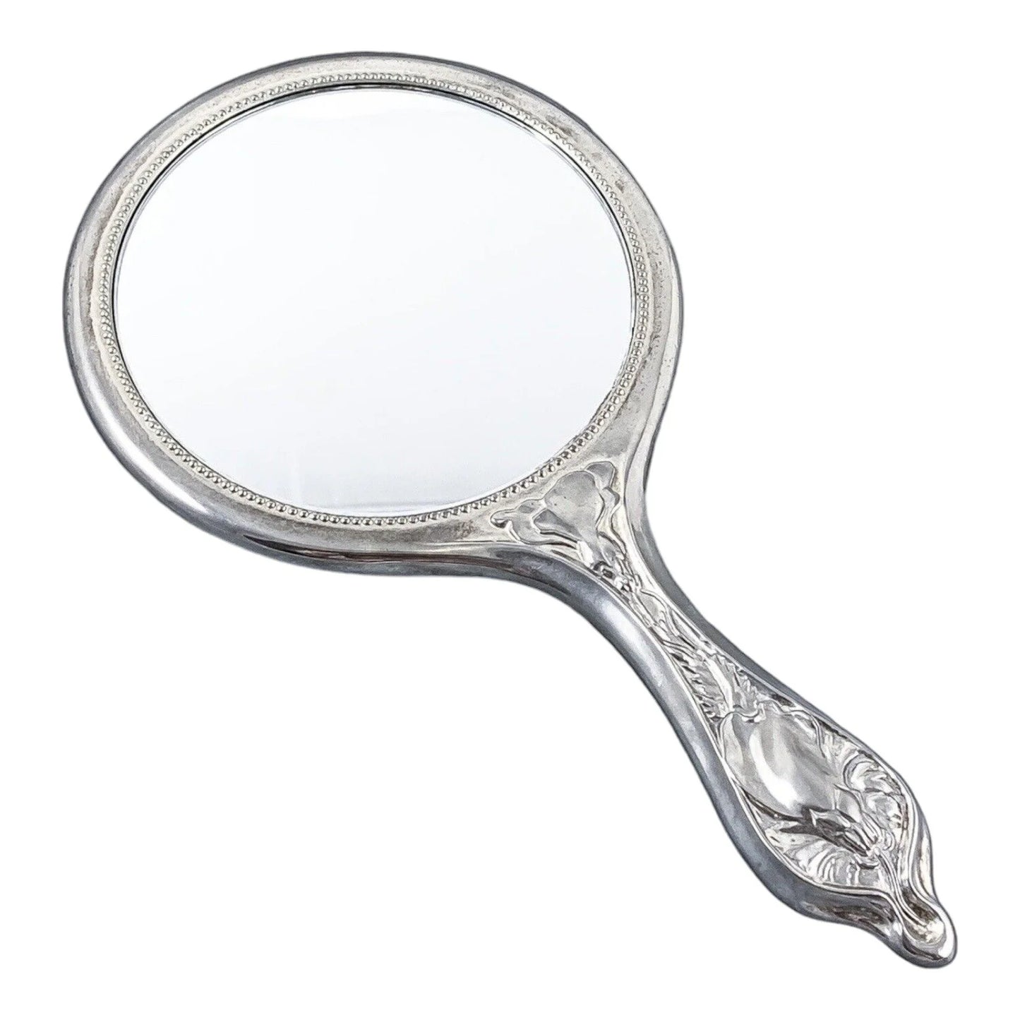 Vintage Marilyn Monroe silver plated 3 piece vanity dressing table set – Art Nouveau mirror, brush, comb