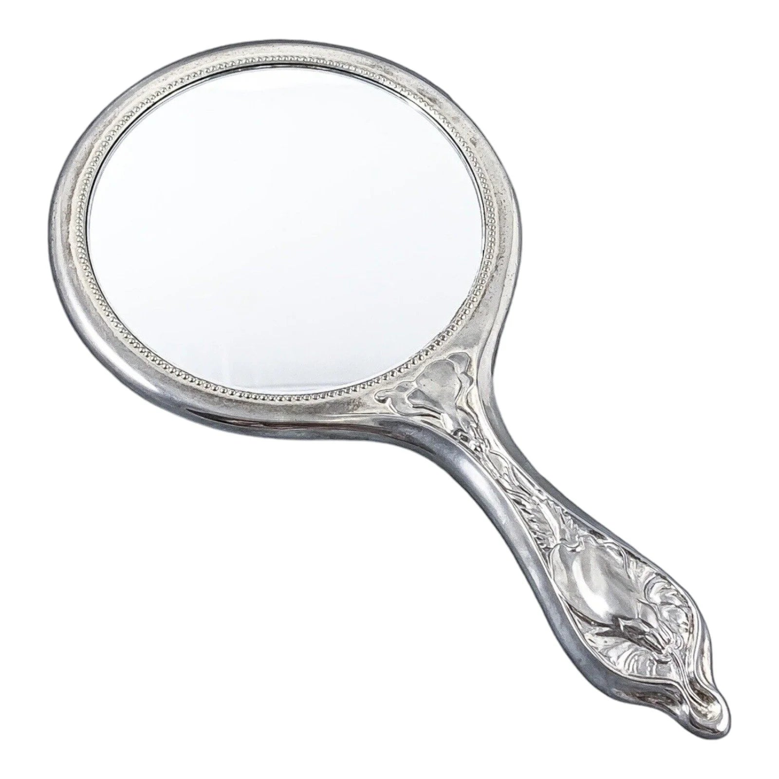 Vintage Marilyn Monroe silver plated 3 piece vanity dressing table set – Art Nouveau mirror, brush, comb