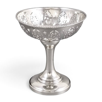 Continental silver bonbon basket, pedestal foot