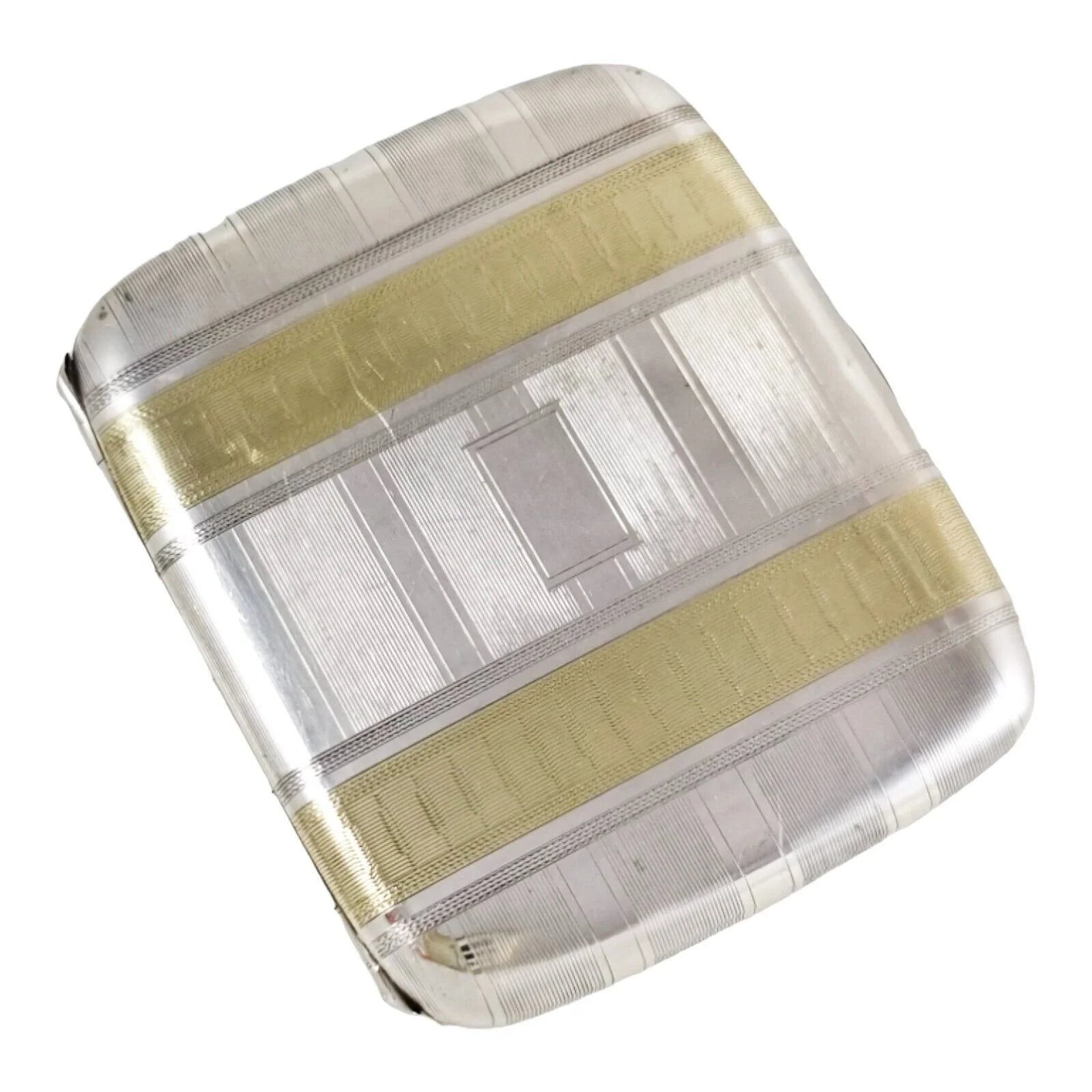 Napier Art Deco 14 ct yellow gold and sterling silver cigarette / card case