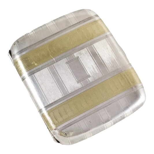 Napier Art Deco 14 ct yellow gold and sterling silver cigarette / card case