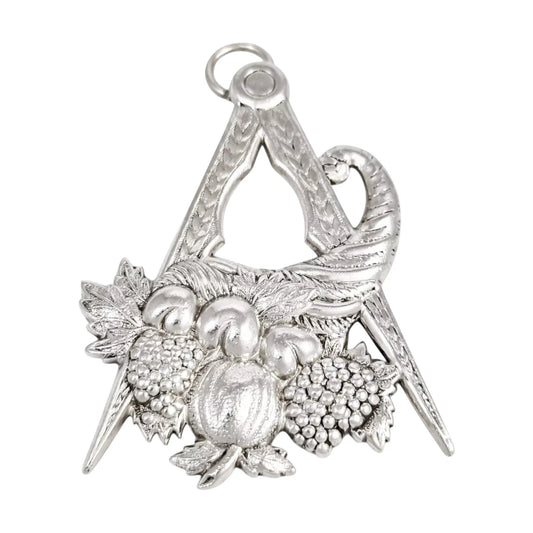 Sterling silver Masonic Warden’s jewel compass and cornucopia Fairway Lodge 1958
