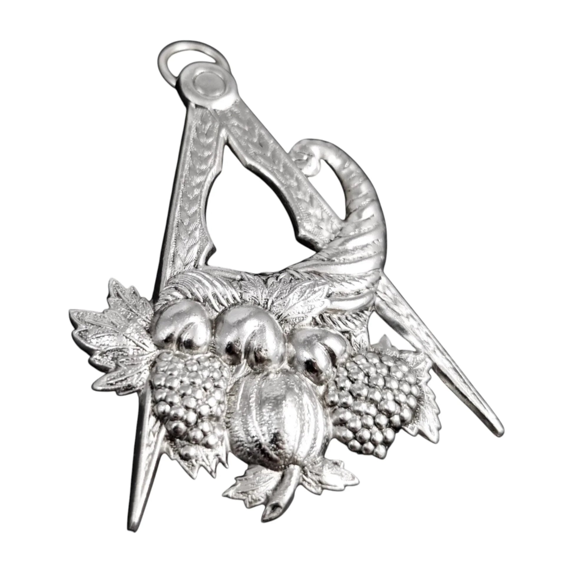 Sterling silver Masonic Warden’s jewel compass and cornucopia Fairway Lodge 1958